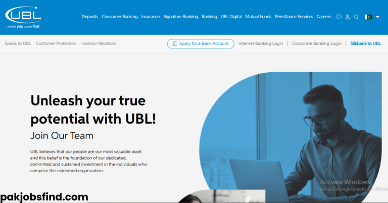 ubl bank jobs